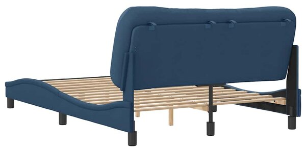 Rám postele bez matrace Hvar modrý 140 x 190 cm textil 3207771