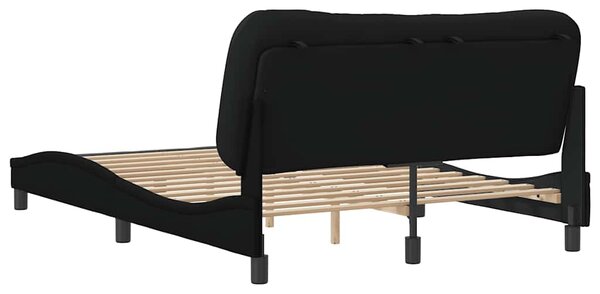 Rám postele bez matrace Hvar černý 140 x 200 cm textil 3207774