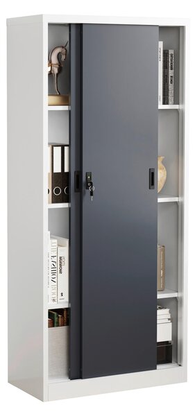 SKŘÍŇ NA ŠANONY, antracitová, bílá, 80/180/40 cm MID.YOU - Online Only kancelářský nábytek, Online Only