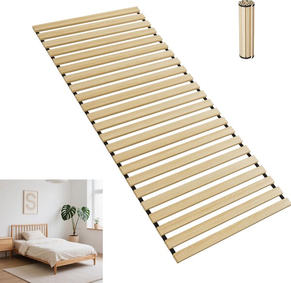 UISEBRT Roštový rám 90x200 cm Roštový rám Roštový rám Postelový rám 23 lamel o tloušťce 2 cm s nosností až 300 kg Flexibilní Prostorově úsporný Prodyšný pro jednolůžko a manželskou postel