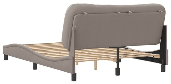 Rám postele bez matrace Hvar taupe 140 x 200 cm textil 3207776