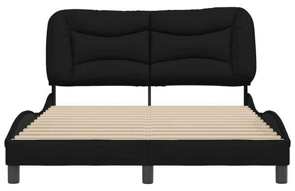 Rám postele bez matrace Hvar černý 140 x 200 cm textil 3207774