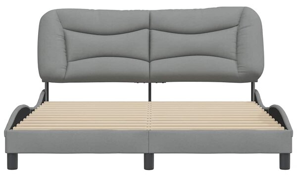 Rám postele bez matrace Hvar světle šedý 160 x 200 cm textil 3207779