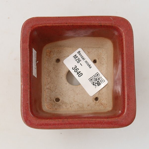 E-bonsai Keramická bonsai miska 8,5 x 8,5 x 5,5 cm růžová