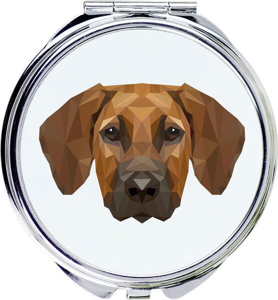 Rhodeský ridgeback – Zrcadlo značky Art-Dog s fotografií a geometrickým vzorem