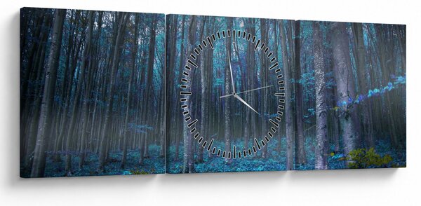 Obraz - Magický les (s hodinami) (90x30 cm)