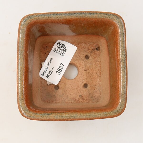 E-bonsai Keramická bonsai miska 8,5 x 8,5 x 5,5 cm hnědá