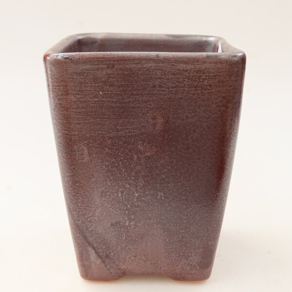 E-bonsai Keramická bonsai miska 8,5 x 8,5 x 11 cm hnědá
