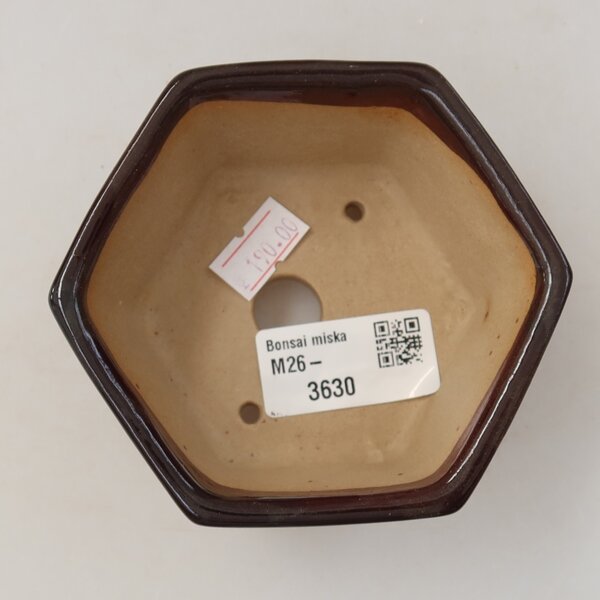 E-bonsai Keramická bonsai miska 10 x 9 x 5 cm hnědá