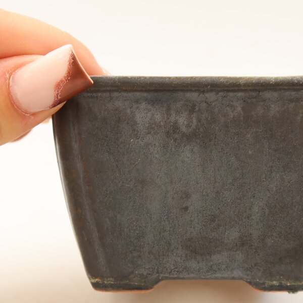 E-bonsai Keramická bonsai miska 8,5 x 8,5 x 5,5 cm hnědá