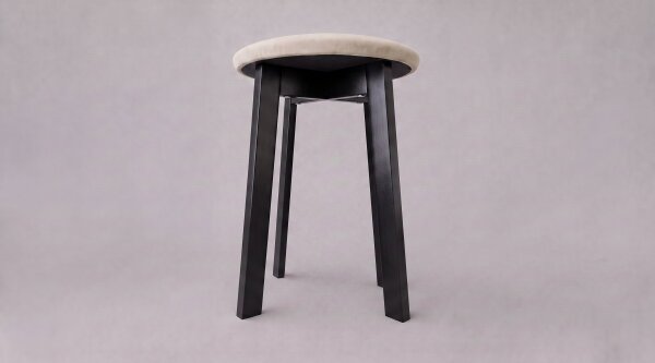 Taburet KUBE pr. 36 cm černá/béžová
