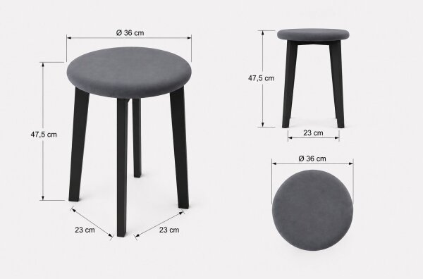 Taburet KUBE pr. 36 cm bílá/béžová