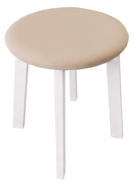 Taburet KUBE pr. 36 cm bílá/béžová