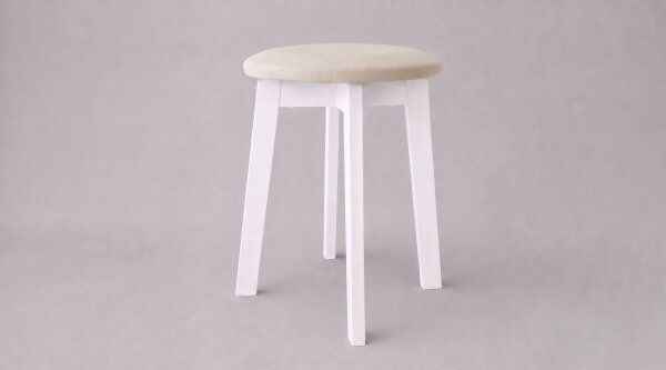 Taburet KUBE pr. 36 cm bílá/béžová