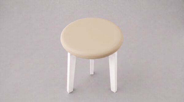 Taburet KUBE pr. 36 cm bílá/béžová