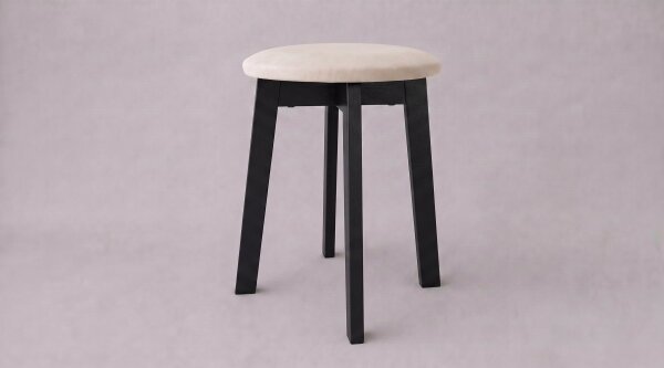 Taburet KUBE pr. 36 cm černá/béžová