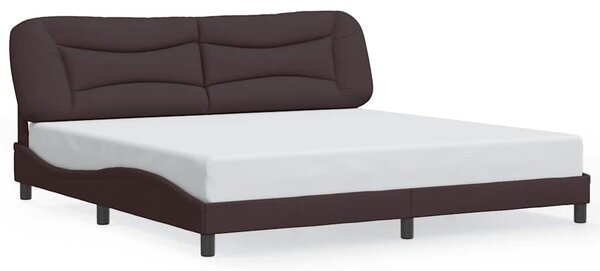 Rám postele bez matrace Hvar tmavě hnědý 200 x 200 cm textil 3207796