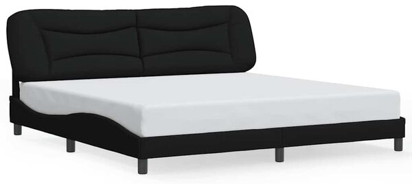 Rám postele bez matrace Hvar černý 200 x 200 cm textil 3207795