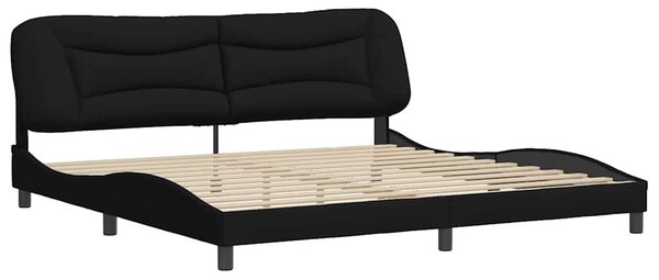 Rám postele bez matrace Hvar černý 200 x 200 cm textil 3207795