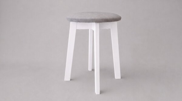 Taburet KUBE pr. 36 cm bílá/šedá