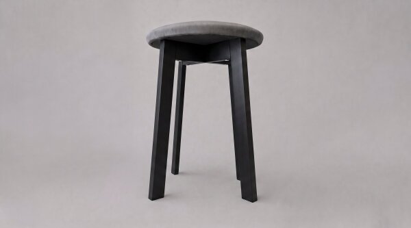 Taburet KUBE pr. 36 cm černá/šedá