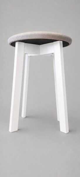 Taburet KUBE pr. 36 cm bílá/krémová