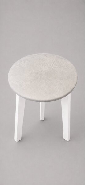 Taburet KUBE pr. 36 cm bílá/krémová
