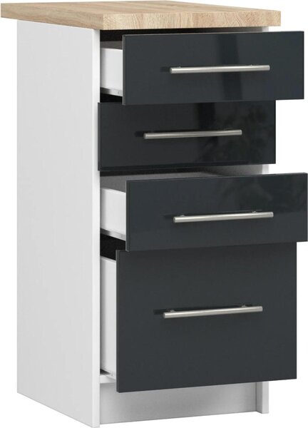 AKORD Furniture Factory KS0POLIBIAGRAFPOL016, Bílá, 16 mm, 4 zásuvka/zásuvek, 460 mm, 400 mm, 850 mm