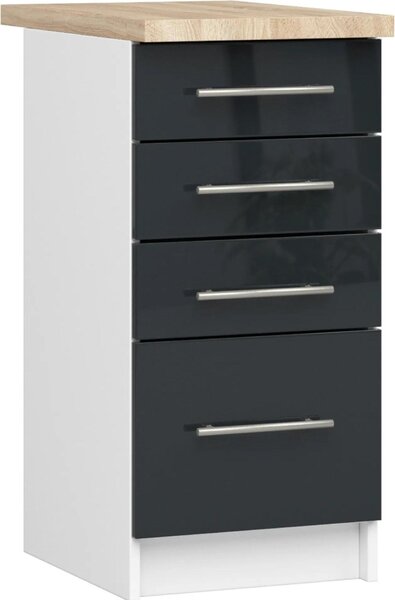 AKORD Furniture Factory KS0POLIBIAGRAFPOL016, Bílá, 16 mm, 4 zásuvka/zásuvek, 460 mm, 400 mm, 850 mm