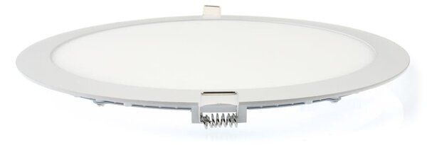 BERGE LED panel kruhový - 300x300x17mm vestavný - 24W - 230V - 1900Lm - teplá bílá
