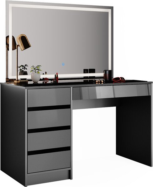 Toaletní stolek Vicco Sherry Antracit 120 cm se zrcadlem LED, Model 36839