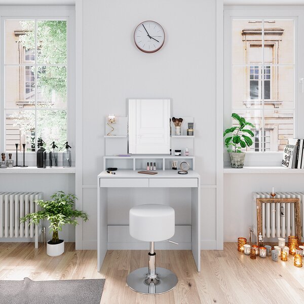 Toaletní stolek Vicco Ania Bílá 80 cm s taburetem, Model 36387