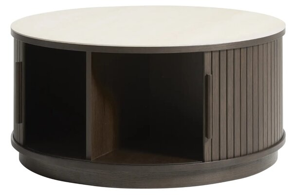 Unique Furniture Béžový keramický konferenční stolek Enna 85 cm
