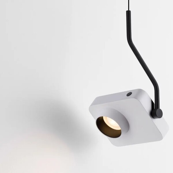 Nova Luce Bílé kovové závěsné LED světlo Kedros 14 cm