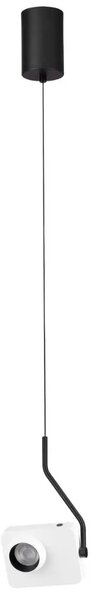 Nova Luce Bílé kovové závěsné LED světlo Kedros 14 cm
