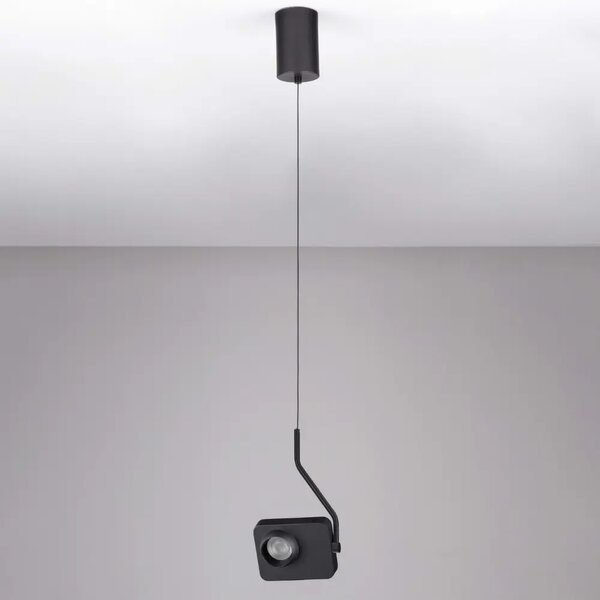 Nova Luce Černé kovové závěsné LED světlo Kedros 14 cm
