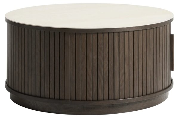 Unique Furniture Béžový keramický konferenční stolek Enna 85 cm