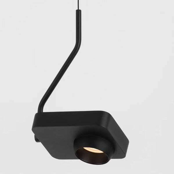 Nova Luce Černé kovové závěsné LED světlo Kedros 14 cm