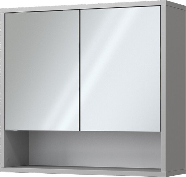 Koupelnová zrcadlová skříňka Vicco Eliza Šedá 70 x 65 cm se 2 dvířky, Model 40695