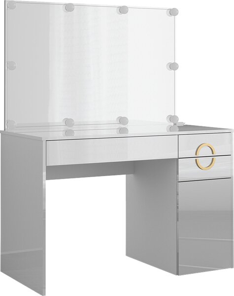 Toaletní stolek Vicco Adela Bílá 115 cm s LED osvětlením, Model 40858