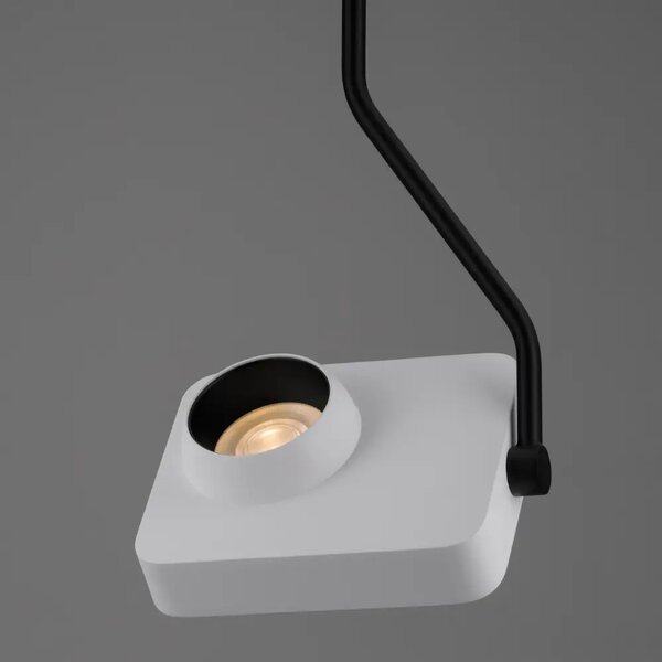 Nova Luce Bílé kovové závěsné LED světlo Kedros 14 cm