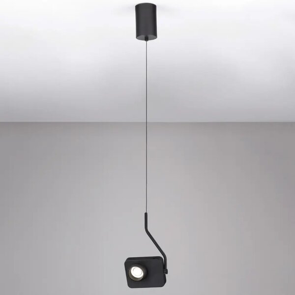 Nova Luce Černé kovové závěsné LED světlo Kedros 14 cm
