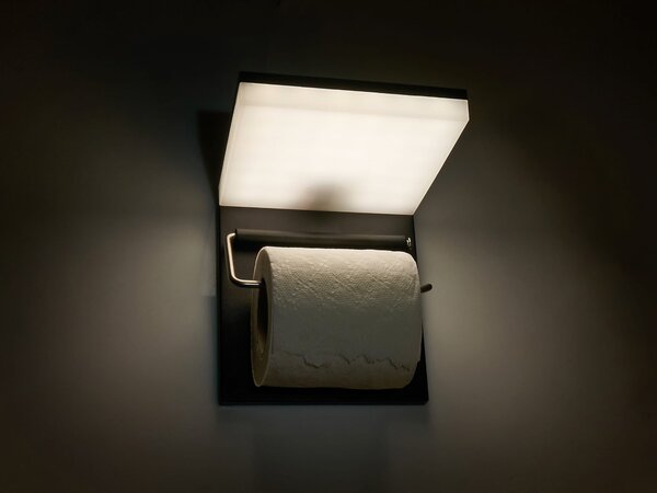 LED držák na toaletní papír s USB 5W - neutrální bílá BERGE