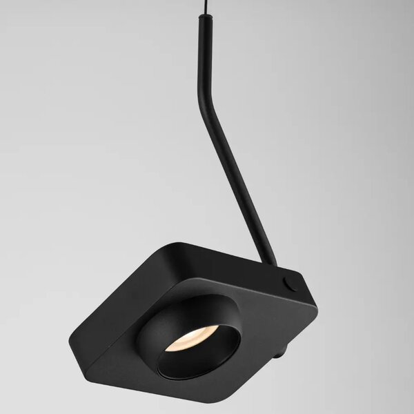 Nova Luce Černé kovové závěsné LED světlo Kedros 14 cm