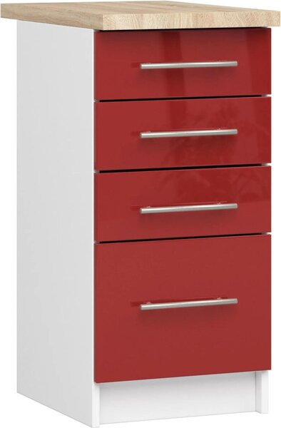 AKORD Furniture Factory KS0POLIBIACZERPOL016, Bílá, 16 mm, 4 zásuvka/zásuvek, 460 mm, 400 mm, 850 mm