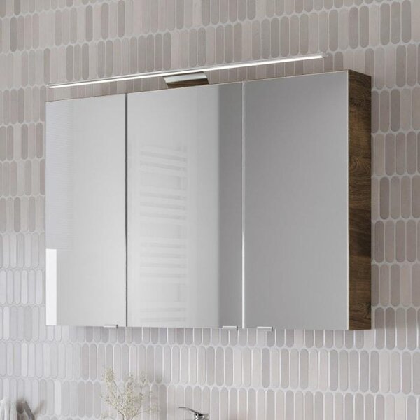 Zrcadlová skříňka Steinkamp Living 2.0, šířka 100 cm, se 3 dvířky a LED osvětlením