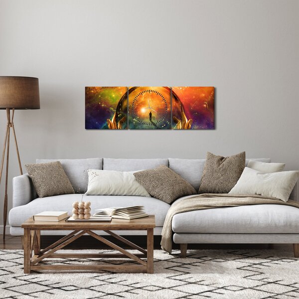 Obraz - Věštba (s hodinami) (90x30 cm)