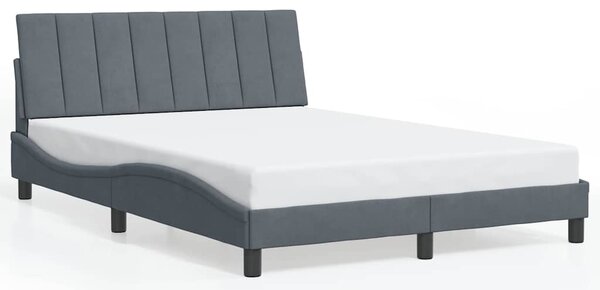 Rám postele bez matrace Hanko tmavě šedá 120 x 200 cm samet 3207838