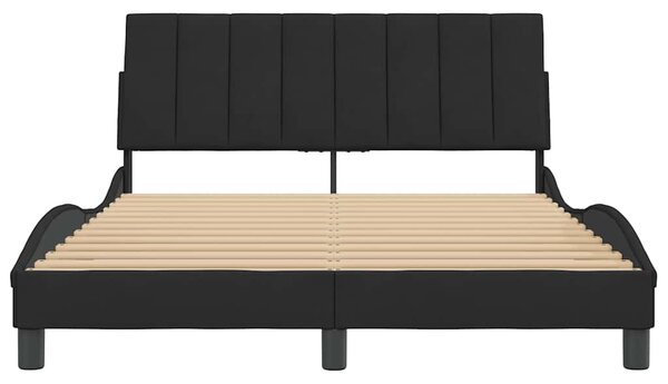 Rám postele bez matrace Hanko černý 120 x 200 cm samet 3207839
