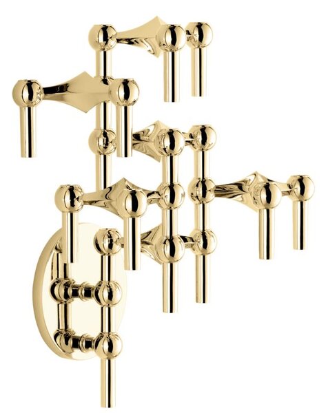 Nástěnný držák na svícen STOFF Nagel - Brass SN156